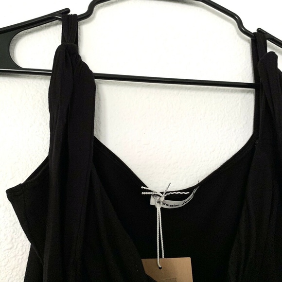 Reformation Black Wells Tie Shoulder Dress - Picture 7 of 11